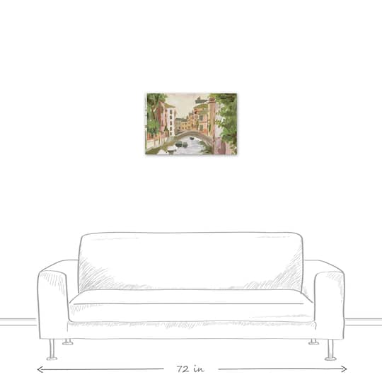 European Canal 24" x 16" Canvas Wall Art